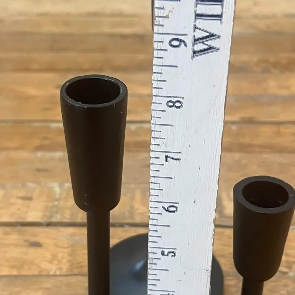 Threshold Black Aluminum Taper Candle Holders Set Of 3